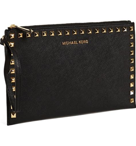 large clutch michael kors|Michael Kors studded clutch.